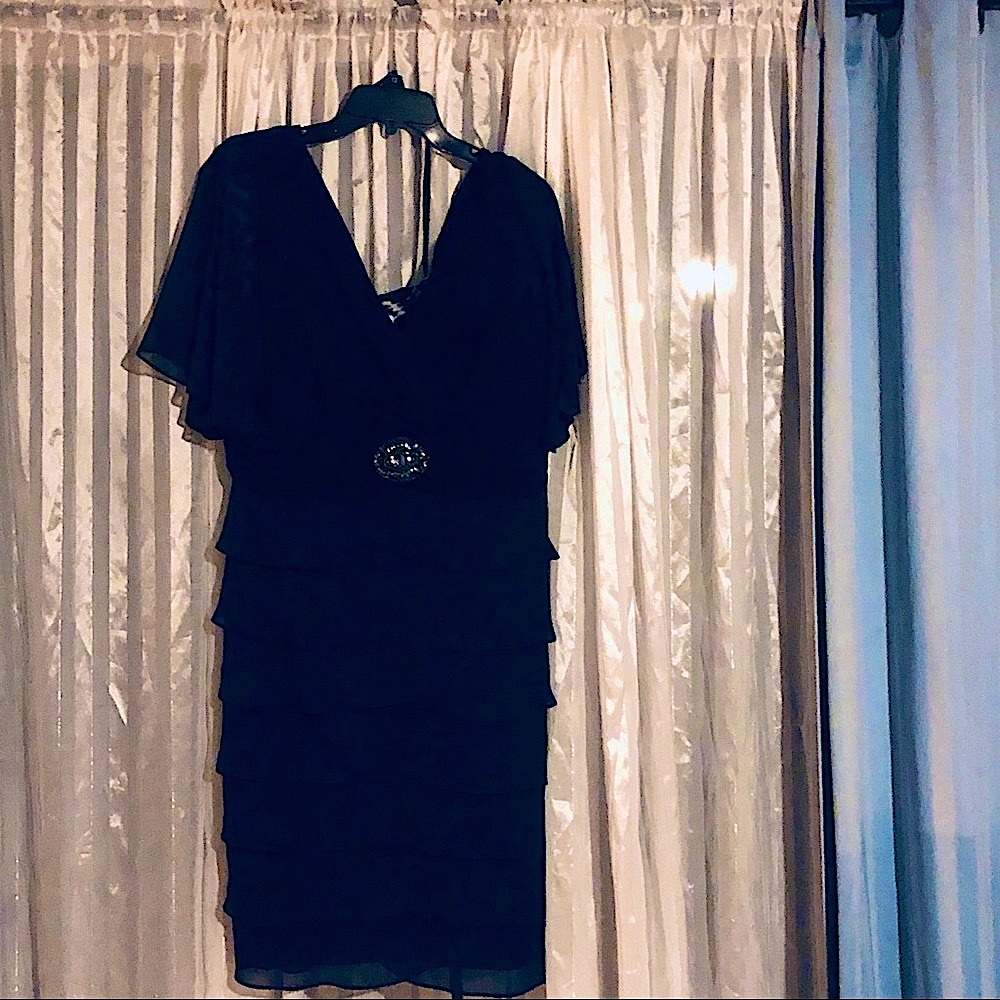 blue fun and flirty cocktail dress.